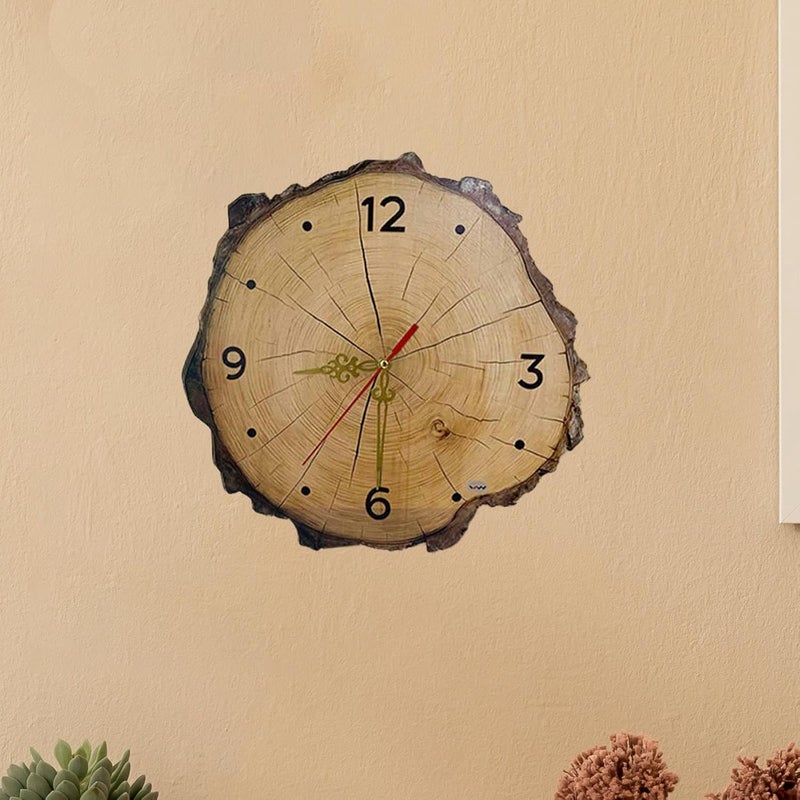 Wall Clock Rustic Wooden Timepiece Silent Hanging Clock Farmhouse Quiet Movement Decorative Watch Suitable for Housewarming Party Class, 25cmx25cmx3mm - Image 5