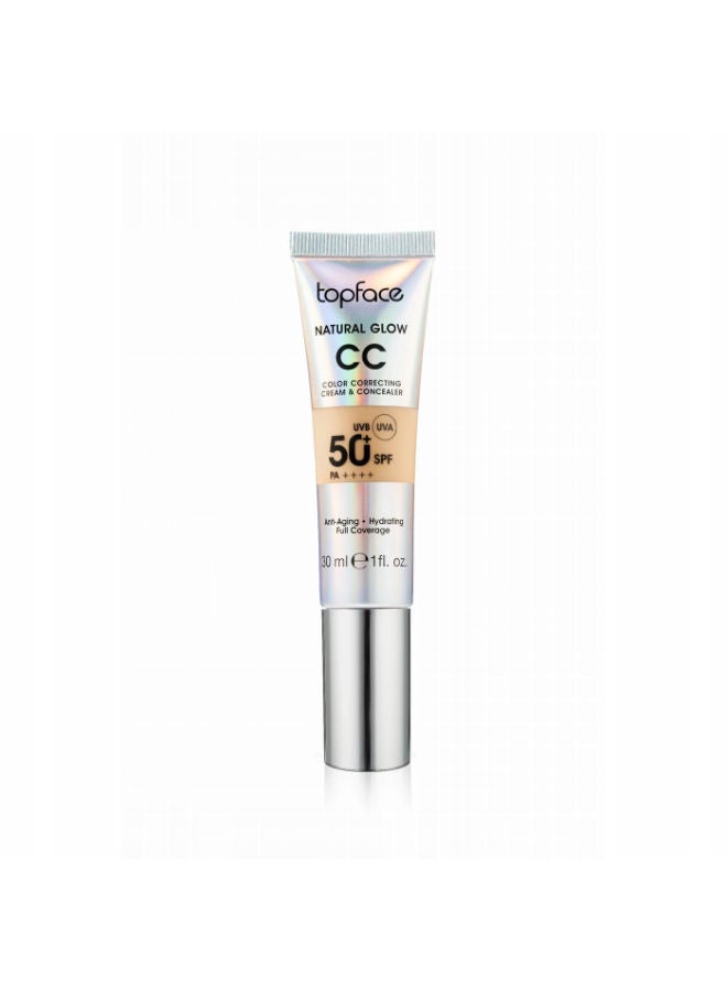 topface Natural Glow CC Color Correcting Cream & Concealer  50+ SPF - Image 1