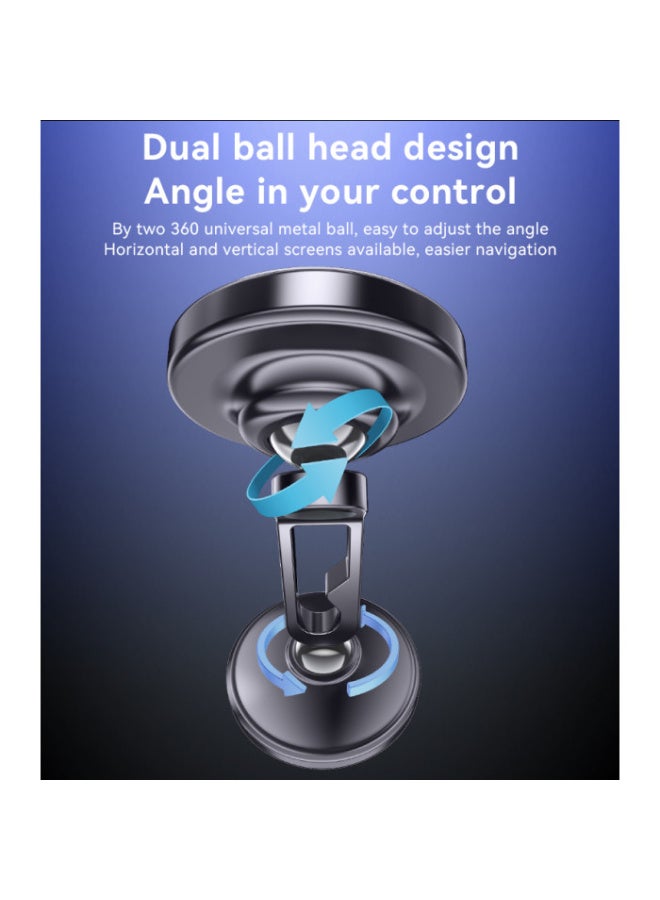 Yesido C210 Magnetic Car Phone Holder, Strong 4 Magnet Mount with Dual Ball Rotation, Zinc Alloy Dashboard Mobile Holder - Image 5
