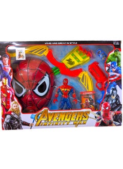Spiderman Super Shooting Game Gun And Mask Disc Launcher Toy for Kids