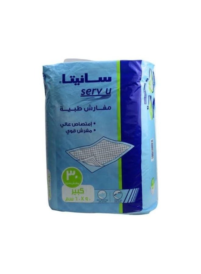 سانيتا مفرش سرير طبي سيرف يو سانيتا مقاس ٦٠ سم × ٩٠ سم عبوة٣٠ قطعة - Image 2