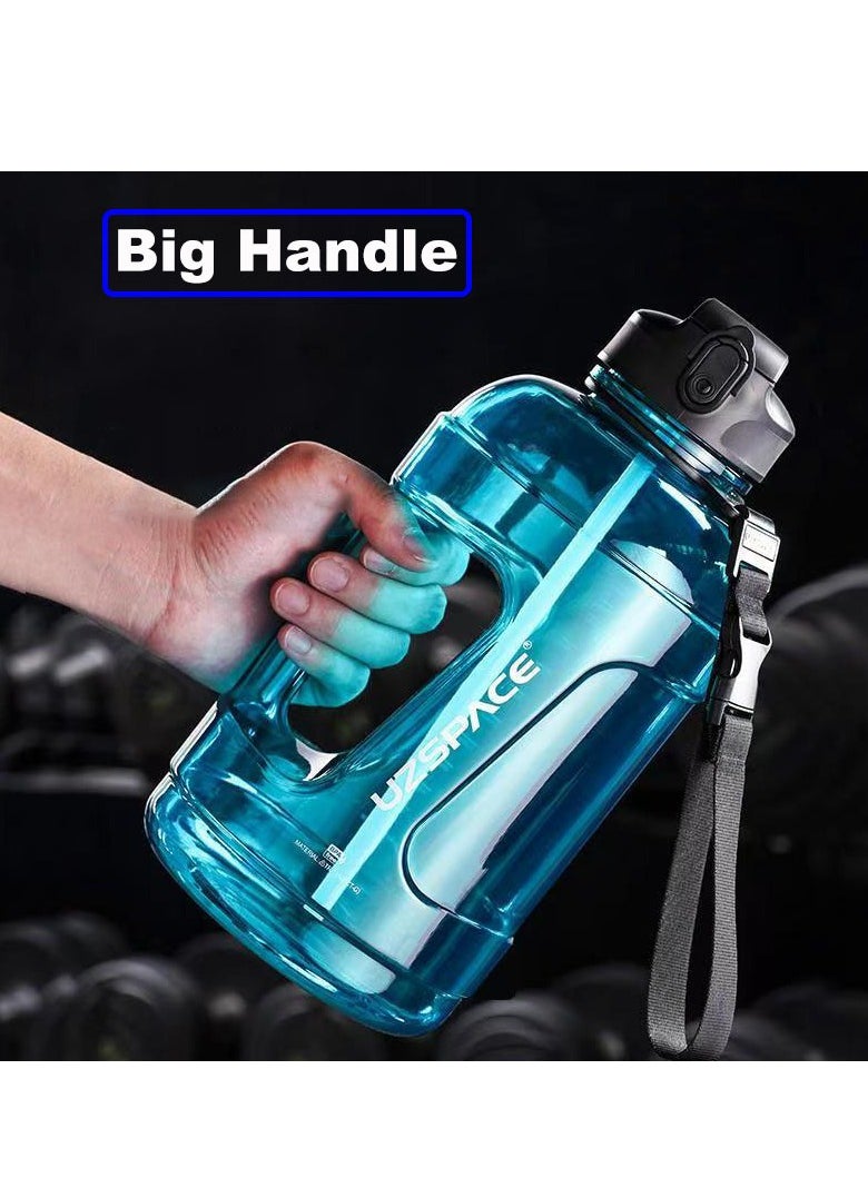 UZSPACE Large Tritan Water Bottle 2.3L Jug with Handle for All Day Hydration, Silicone Soft Straw with Locking Leak-Proof Lid For Gym, Camping, Workout and Outdoors  - Image 2