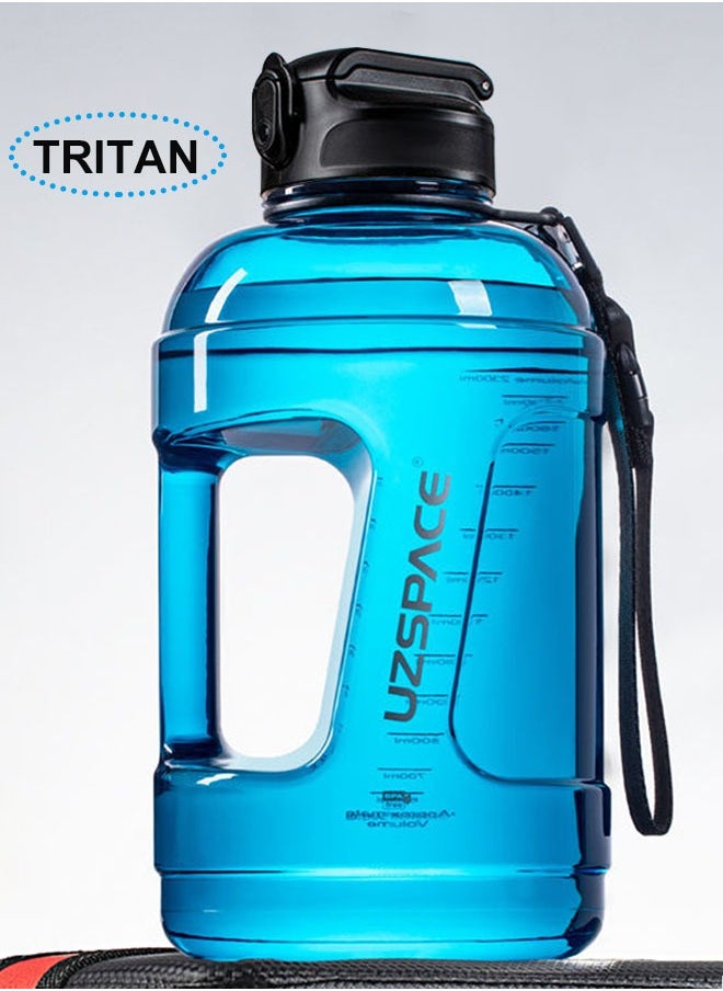 UZSPACE Large Tritan Water Bottle 2.3L Jug with Handle for All Day Hydration, Silicone Soft Straw with Locking Leak-Proof Lid For Gym, Camping, Workout and Outdoors  - Image 1