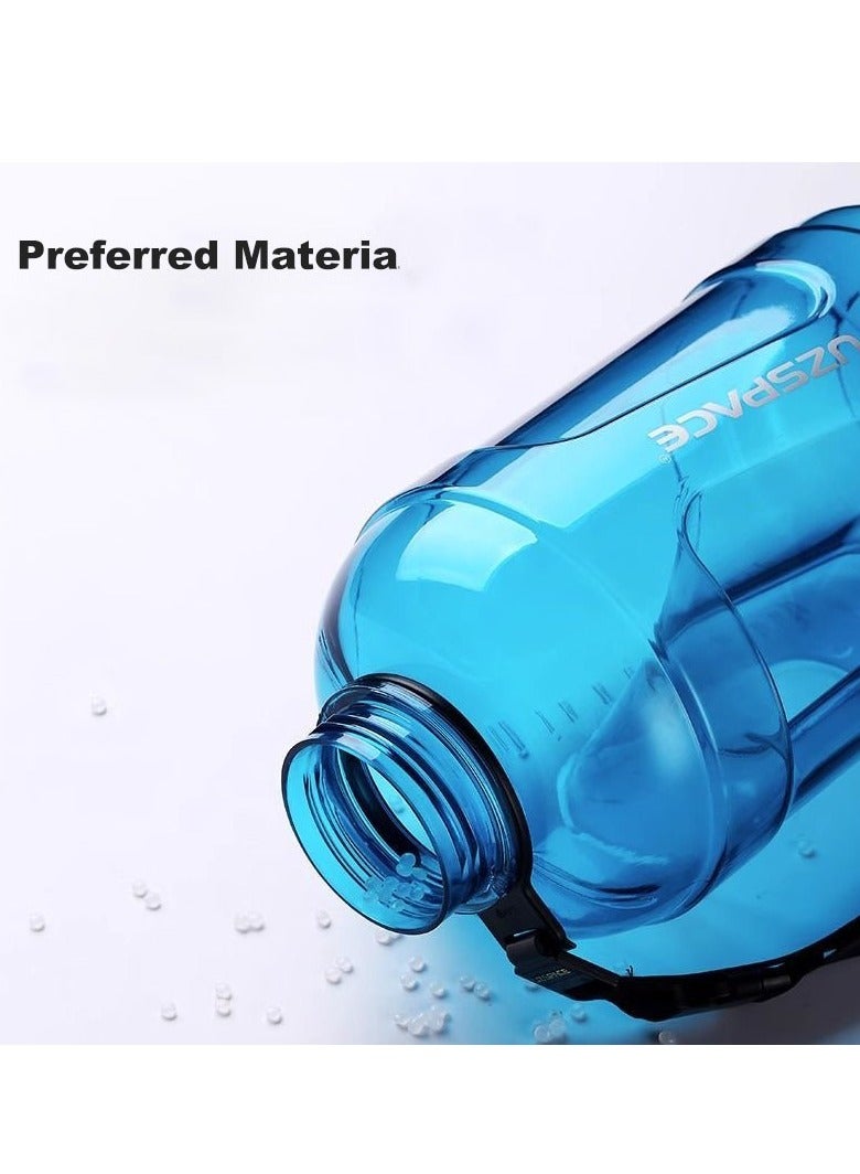 أوسبايس زجاجة مياه كبيرة من التريتان سعة 2.3 لتر مع مقبض لترطيب الجسم طوال اليوم، ماصة سيليكون ناعمة مع غطاء مانع للتسرب لقفل الغطاء لممارسة الرياضة والتخييم والتمارين الرياضية وفي الهواء الطلق - Image 5