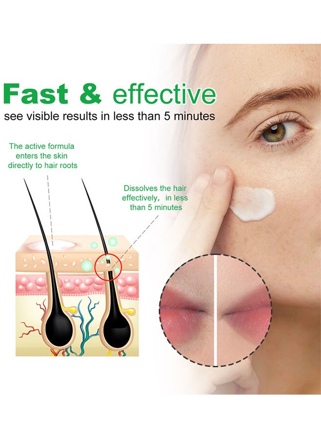 Rozino Facial Hair Removal Cream With Aloe For Face And Body Mild Soothing Effective Repairing (1.75fl Oz Depilatories) - Image 5