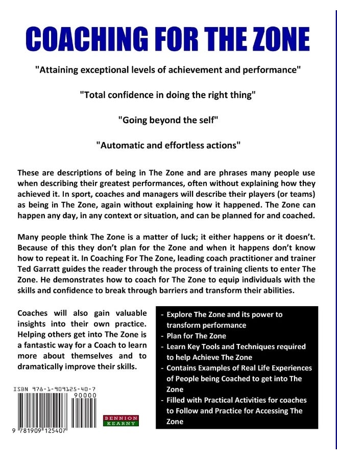 Coaching For The Zone: A Practitioner's Guide to Coaching for Business and Sport