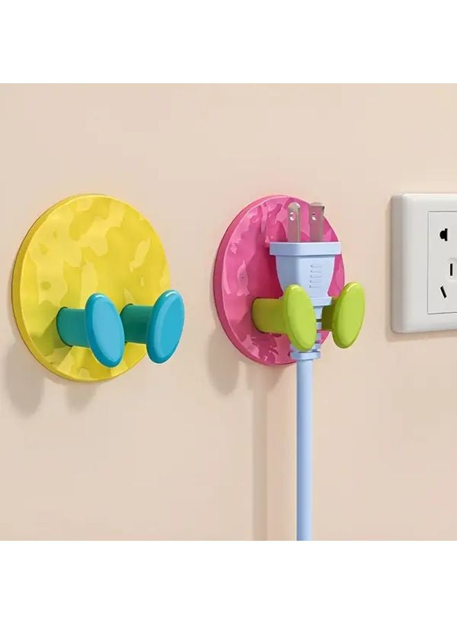3 Pack White Adhesive Plug Hooks No Tool Wire Organizer For Home Office - Image 4