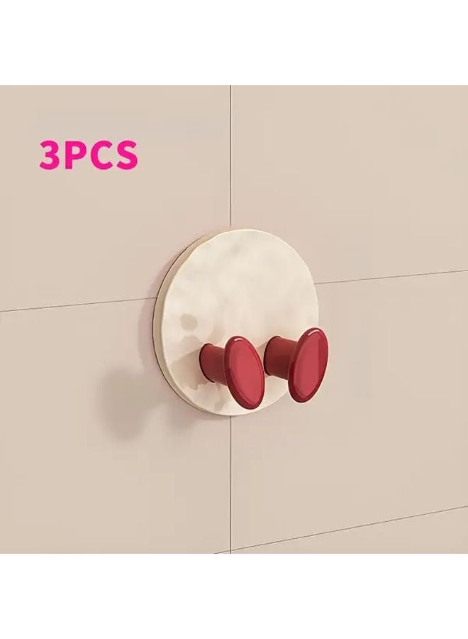 3 Pack White Adhesive Plug Hooks No Tool Wire Organizer For Home Office - Image 1
