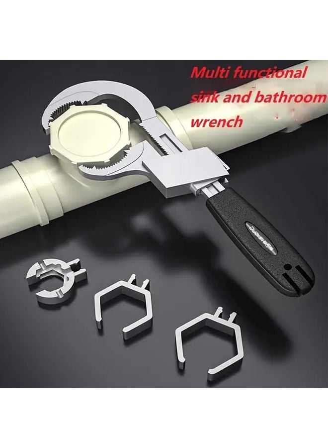 Black Adjustable Double Ended Wrench Set For Narrow Spaces Multi Functional Durable Aluminum Alloy - Image 4