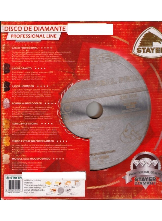 Stayer Disco turbo profesional Ø230 mm h7 para materiales generales de obra, gres, piedra artificial - Image 3