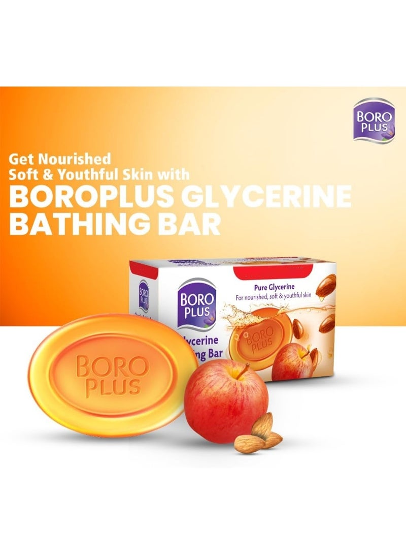BOROPLUS Glycerine Bathing Bar With Swiss Apple & Almond Oil 125 G - Image 4