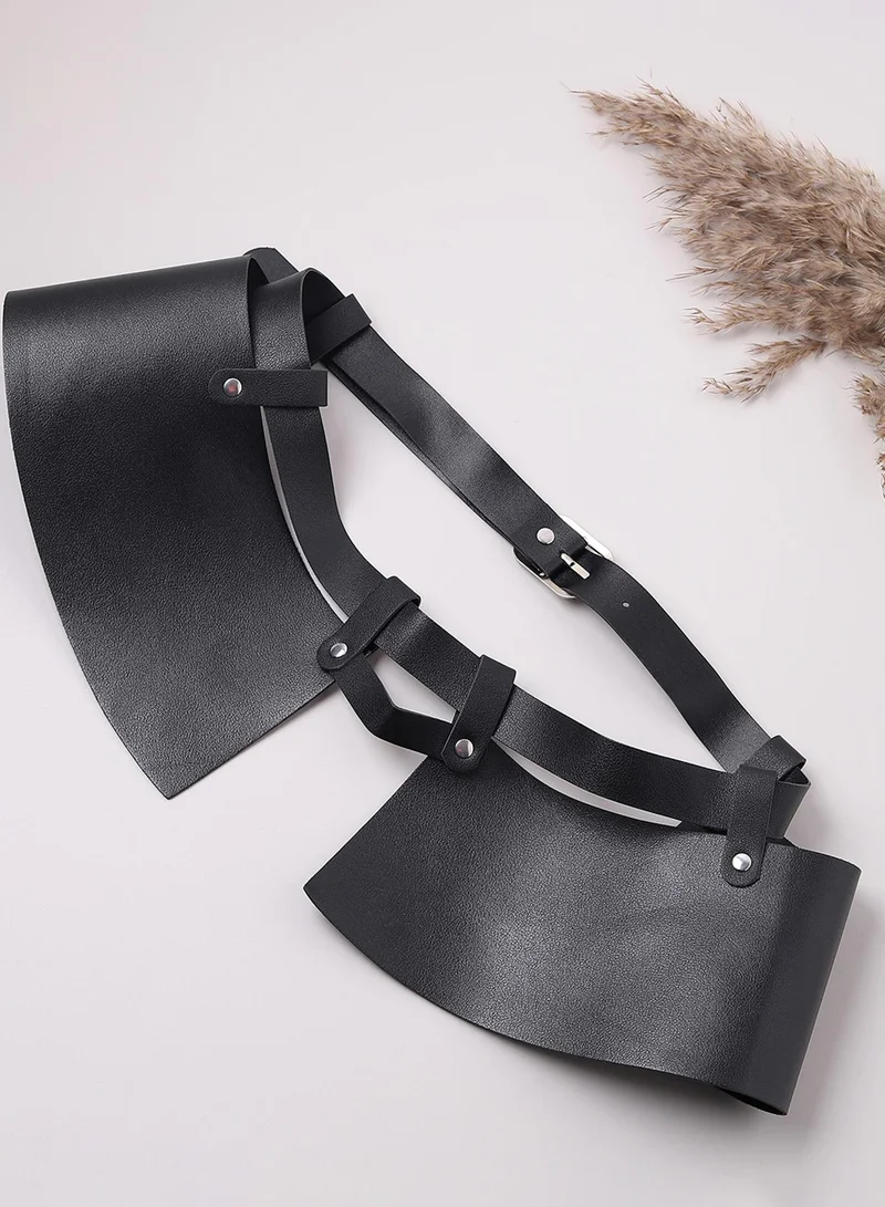 صوص هاوت Black Solid Peplum Belt
