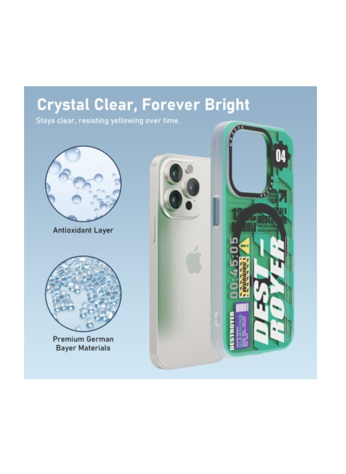 Destroyer iPhone 15 Pro Max MagSafe Case, Shockproof & Reinforced Corners With Air guard, Strong Magnetic Lock, Anti-Yellowing & Detachable Metal Button - pzsku/Z3FAEA44FEF95659655DAZ/45/_/1718031228/60bb70dc-9aac-495c-976a-33bf09ac40e7