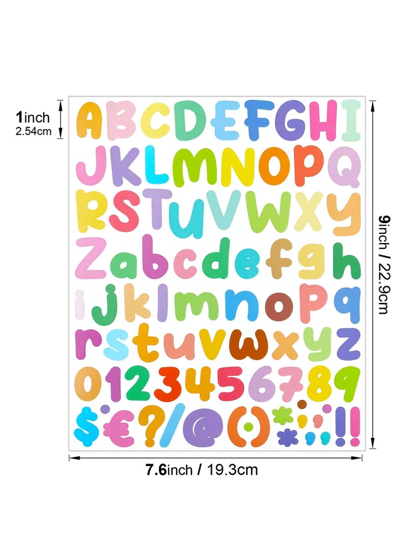 KASTWAVE 16 ورقة ملصقات حرفية، 1296 قطعة ملصقات أرقام صندوق البريد ذاتية اللصق من الفينيل مقاومة للماء، ملصقات حروف وأرقام لصندوق البريد، النافذة، الباب، رقم العنوان (1 بوصة) - Image 4