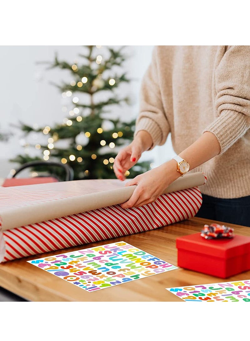 KASTWAVE 16 ورقة ملصقات حرفية، 1296 قطعة ملصقات أرقام صندوق البريد ذاتية اللصق من الفينيل مقاومة للماء، ملصقات حروف وأرقام لصندوق البريد، النافذة، الباب، رقم العنوان (1 بوصة) - Image 2