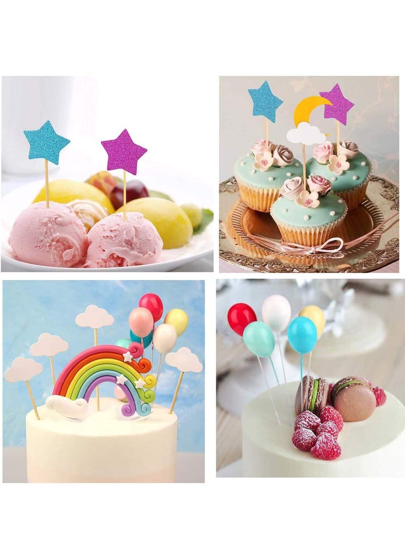 SYOSI - Unicorn Cake Topper Kit, Good Unicorn Cake Topper Cloud Rainbow Star Balloon Cake, 15 Pcs Topper Cake Decorations Stand Up Wafer, for Birthday Wedding Baby Shower Party, Kids Happy Birthday Party - Image 1