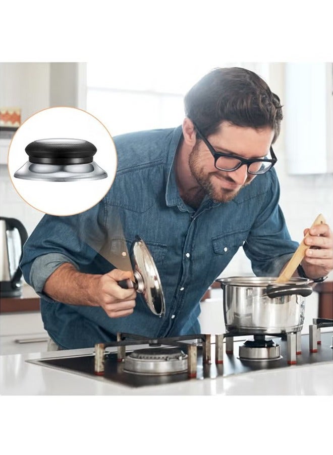 Pot Lid Knobs, 4 Pcs Universal Pot Lid Handle Covers, Heat Resistant Kitchen Cookware Pan Lid Cover Hand Grip Replacement Knobs Handles for Frying Pan Saucepan Lid Cover Handles Knobs - Image 4