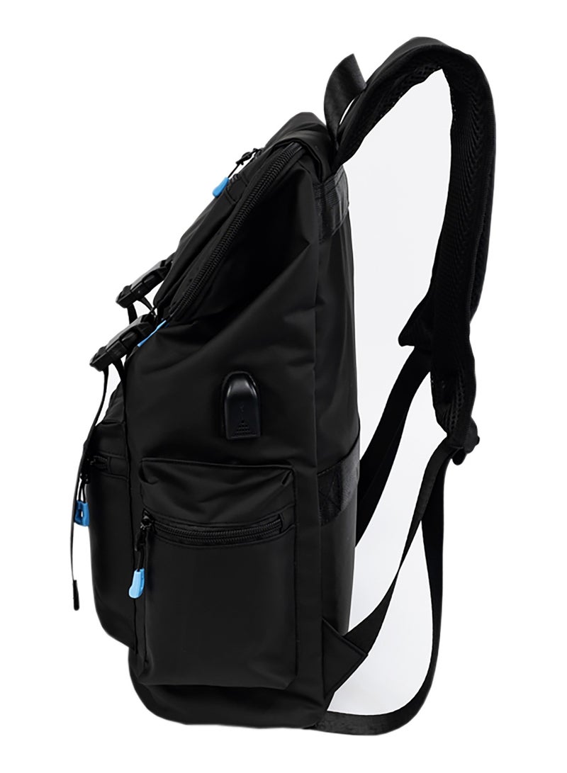 Anemoss Laptop Backpack, Waterproof Backpack for Women and Men, Work Bag with Laptop Compartment, 15-inch Laptop and Notebook, Backpack for Travel Hiking, Black - Image 3