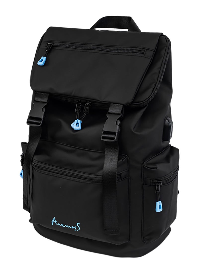 Anemoss Anemoss Laptop Backpack, Waterproof Backpack for Women and Men, Work Bag with Laptop Compartment, 15 inch Laptop and Notebook, for Travel - Hiking, Black  - Image 1