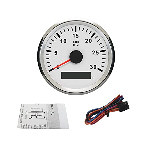 ELING Tachometer RPM Gauge with Hour Meter for Car Truck Boat Yacht 0-3000RPM 85mm with Backlight - Image 5