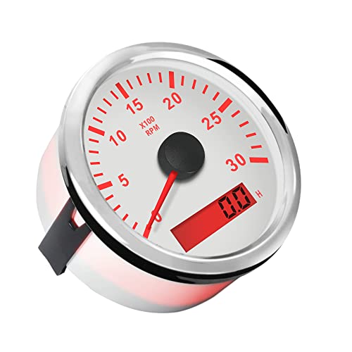 ELING Tachometer RPM Gauge with Hour Meter for Car Truck Boat Yacht 0-3000RPM 85mm with Backlight - Image 2