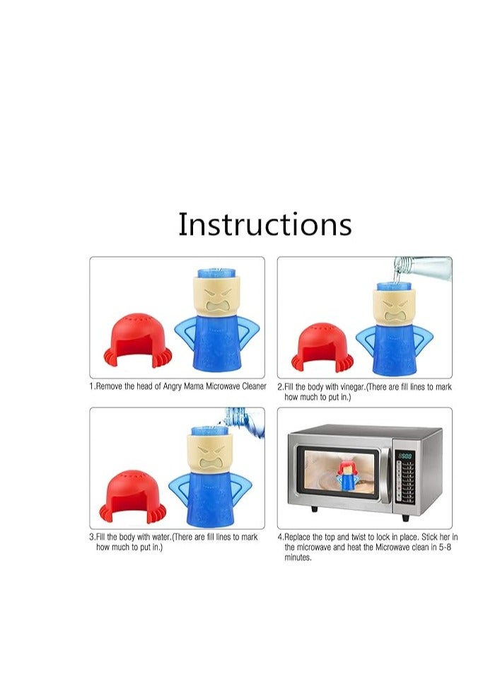 Generic Bell Dream Angry Mama Microwave Cleaner withstands high temperatures easily, cleaning in minutes with steam using vinegar and water for kitchen tools (2 pieces).  - Image 4