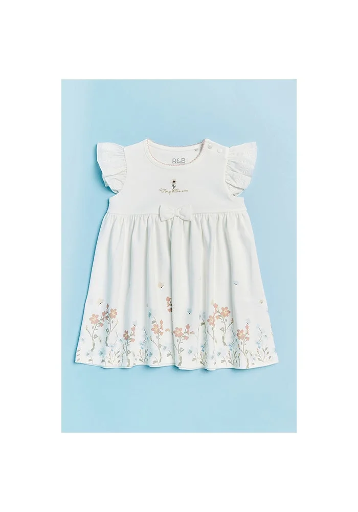 R&b Printed Flared Dress with Bloomers