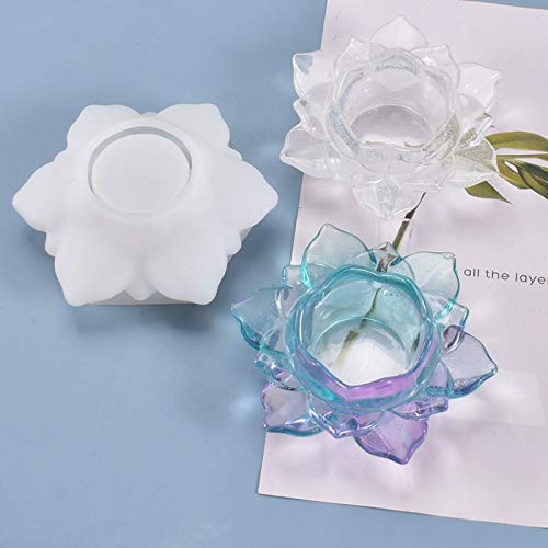 Lotus Storage Silicone Mold Big Flower Trinket Dish Blossom Ashtray Mold Floral Large Tray Making Flower Mold Epoxy Resin Crafts  - Image 2