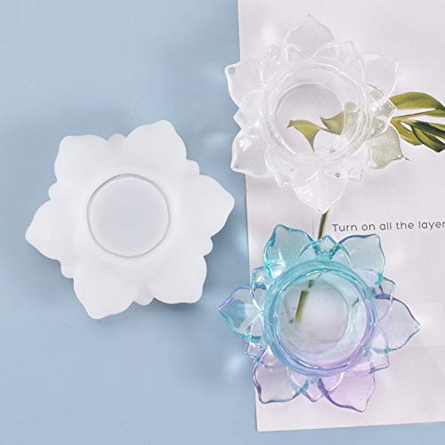 Lotus Storage Silicone Mold Big Flower Trinket Dish Blossom Ashtray Mold Floral Large Tray Making Flower Mold Epoxy Resin Crafts  - Image 3