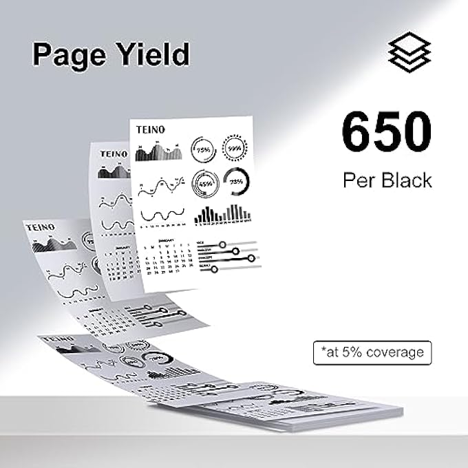 61 61XL BLACK INK CARTRIDGE REMANUFACTURED INK CARTRIDGE REPLACEMENT FOR HP 61XL 61 XL FOR ENVY 5530 4500 4502 5535 OFFICEJET 4630 4635 4632 DESKJET 2540 1010 3050A 2542 2549 3510 2541 2548 (2 BLACK) - Image 2