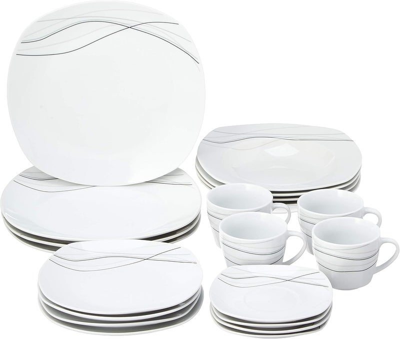 Lorren Home Trends 20 Piece Square Dinnerware Set Service for 4 Confetti - Image 1