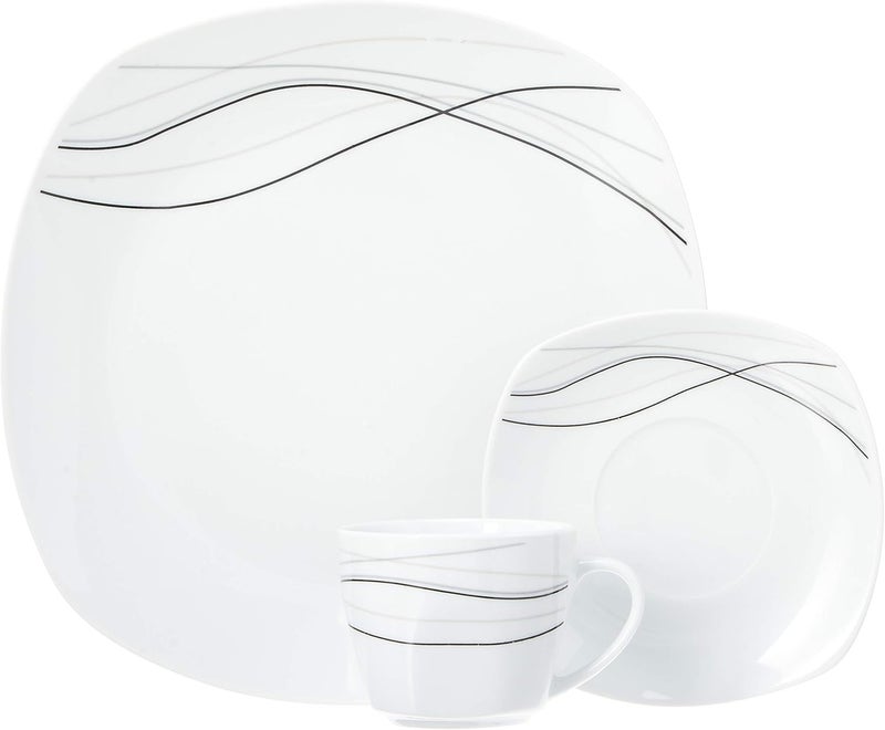 Lorren Home Trends 20 Piece Square Dinnerware Set Service for 4 Confetti - Image 2