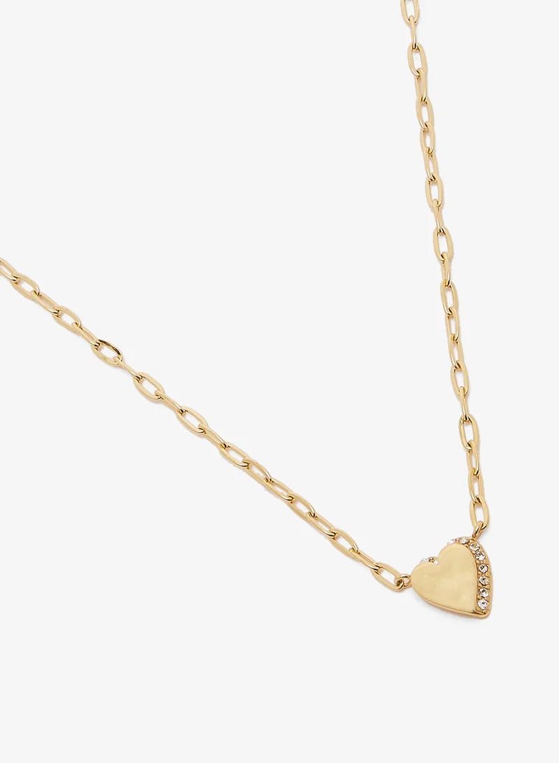 GUESS Heart Necklace And  Studs