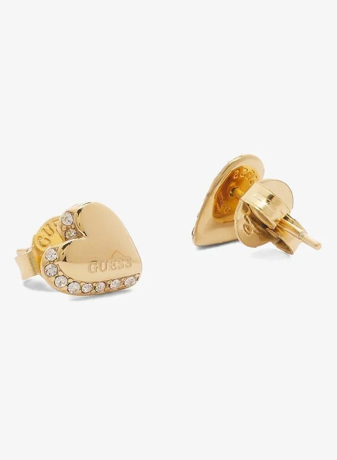 GUESS  Heart Necklace And  Studs for Women | Best Price UAE