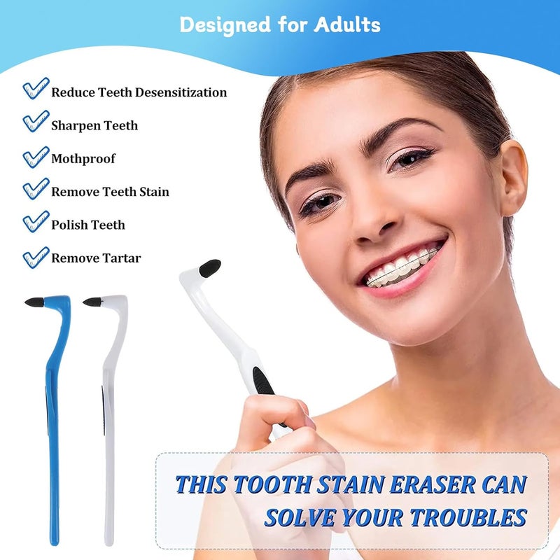 Ceonam 4-Pack Dental Tooth Stain Removers, Ergonomic Handle Design, Effective Plaque and Tartar Cleaning Tools for Adult Oral Care - Image 3