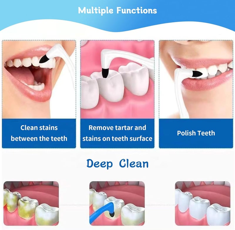 Ceonam 4-Pack Dental Tooth Stain Removers, Ergonomic Handle Design, Effective Plaque and Tartar Cleaning Tools for Adult Oral Care - Image 4