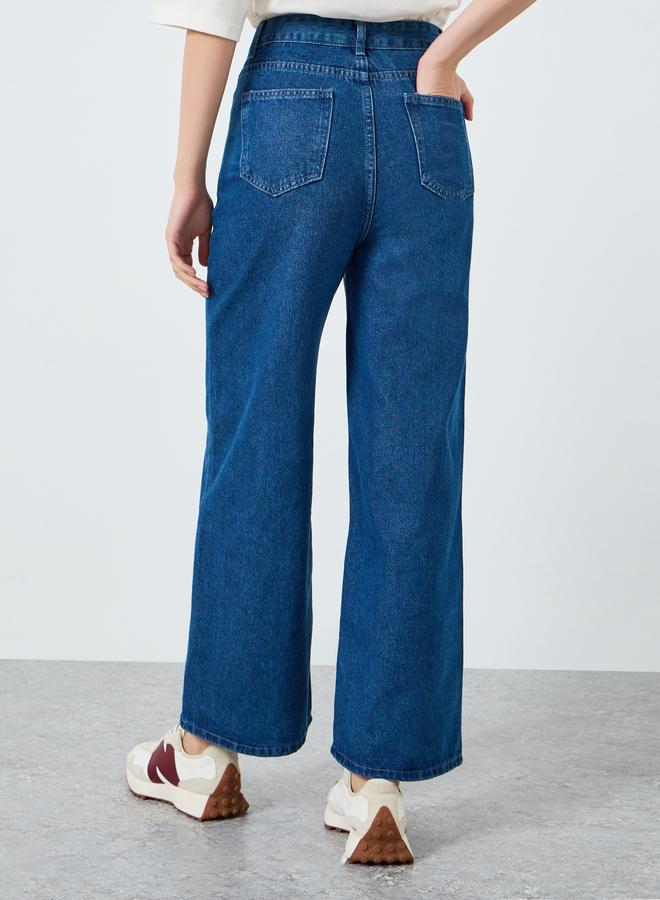 Styli Women High Rise Wide Leg Jeans - Image 4