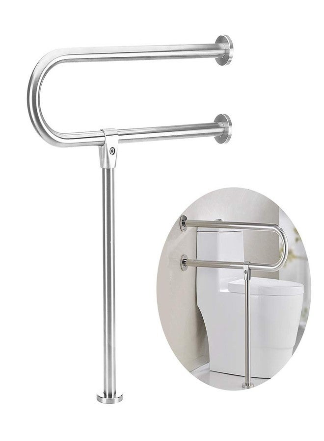 Zelen Handicap Grab Bars Rails 30-Inch Toilet Handrails Bathroom Safety Bar Hand Support Rail Handicapped Handrail Accessories for Seniors Elderly Disabled Bariatric Railing Wall to Floor Mounted Bath Grips - Image 1