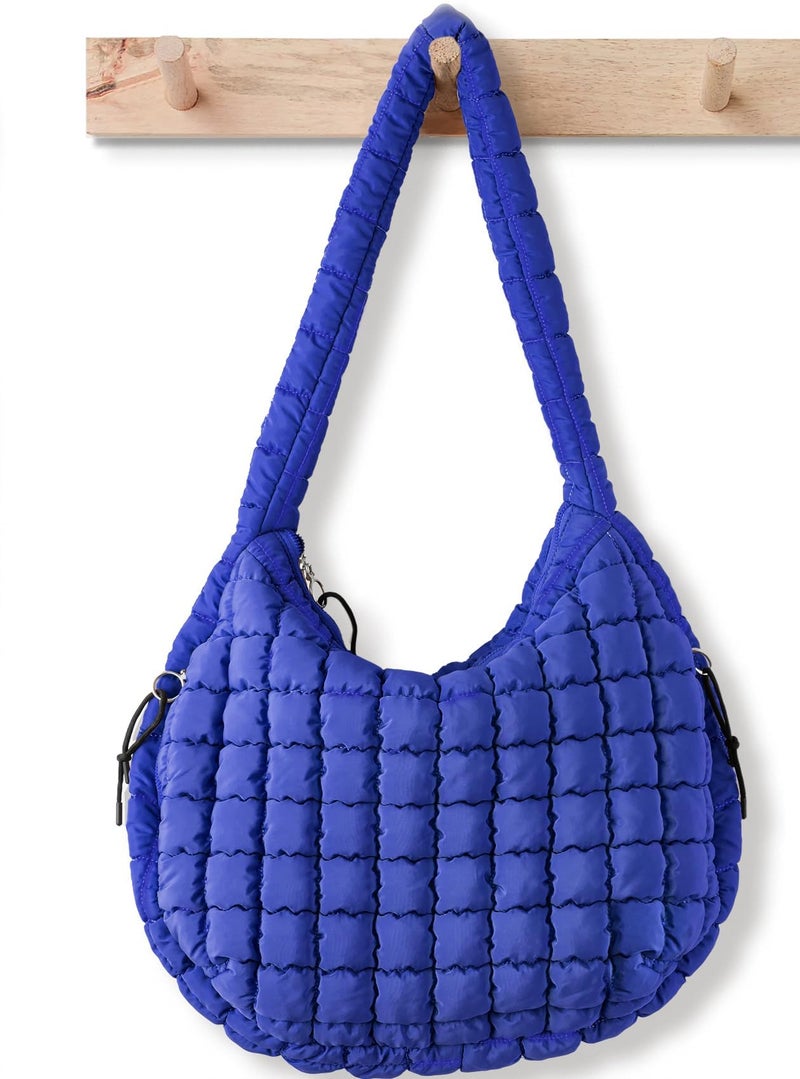 Babysun Puffer Tote Bag for Women Large Quilted Tote Bag Quilted Carryall Bag Soft Puffy Crossbody Bag Hobo Handbags Puff Purse - Image 1