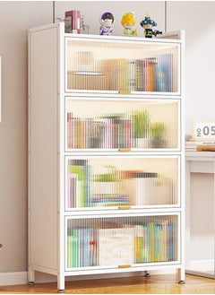 CityRiya-Long Coffee Bar Cabinet Kitchen Storage Cabinet Coffee Corner White Coffee Stand Buffet Storage Sideboard Kitchen Microwave Oven Storage Shelf for Home Kitchen, Dining Room, Bathroom, Living Room (5 Tier)  - Image 2