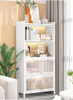 CityRiya-Long Coffee Bar Cabinet Kitchen Storage Cabinet Coffee Corner White Coffee Stand Buffet Storage Sideboard Kitchen Microwave Oven Storage Shelf for Home Kitchen, Dining Room, Bathroom, Living Room (5 Tier)  - Image 4