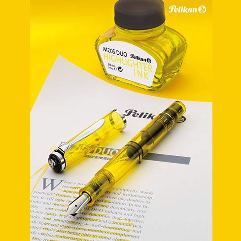 PELIKAN Classic M205 Duo Highlighter Yellow Fountain Pen ? (BB Nib - Image 2