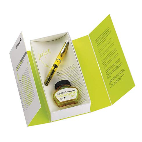 PELIKAN Classic M205 Duo Highlighter Yellow Fountain Pen ? (BB Nib - Image 3