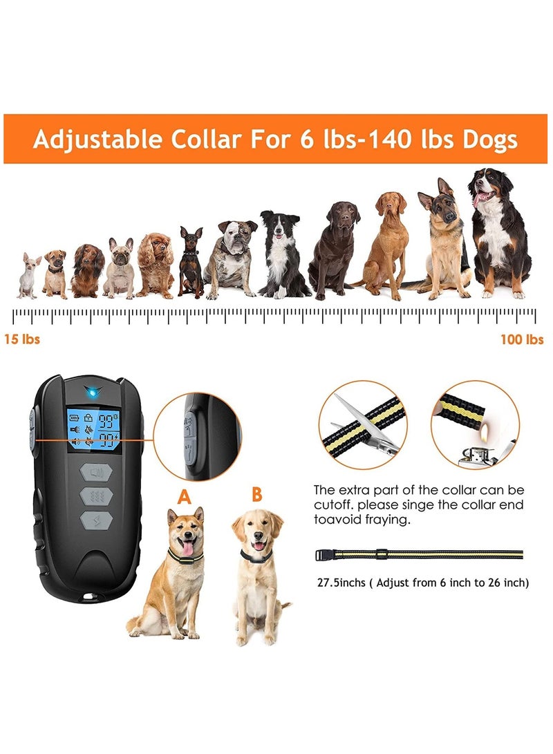 KASTWAVE Dog Training Collar for 2 Dogs with Remote, Waterproof Rechargeable Electric Dog Shock Collar with Beep Vibration Safe Shock Adjustable 0 to 99 Levels Dog Training Set for Small Medium Large Dogs - Image 2