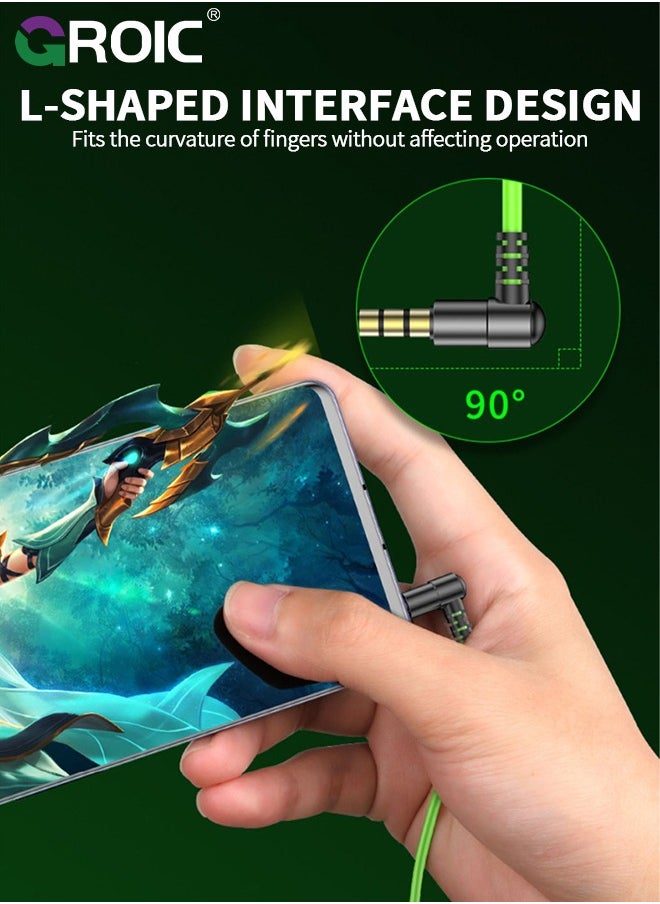 GROIC - Green Fusion Earbuds with Microphone, Long Lasting Wired Ear Buds, in-Ear with Memory Foam - Earphones with Mic and TYPE-C Jack - Image 1