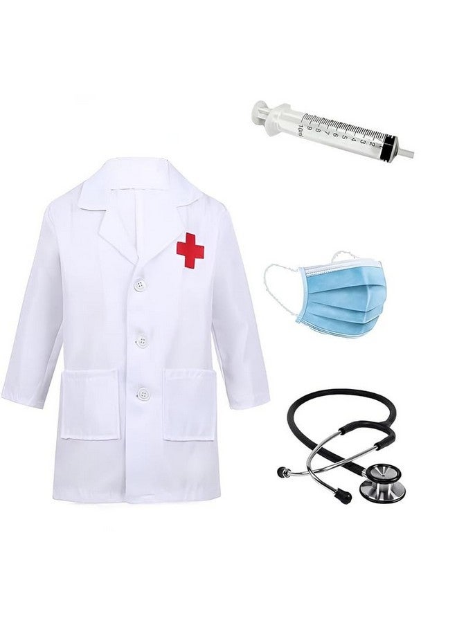 Fancy Dress Kids Doctor Roleplay Playset (Doctor Coat, Stethoscope & Mask)  - Image 1