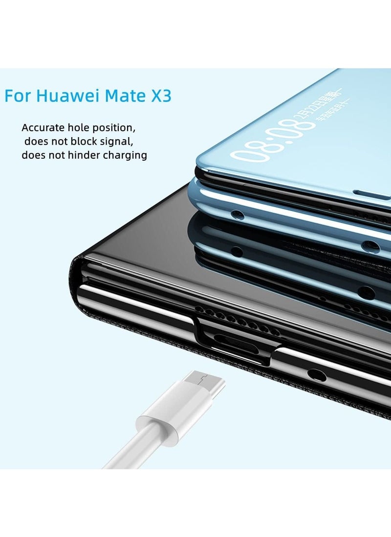 Generic - Smart Window Case Compatible with Huawei Mate X3 Plating Mirror Magnetic Suction Bracket Leather Cover Flip, Shockproof Anti-drop Cover - Image 1