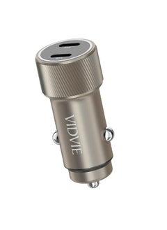 Vidvie 33W Fast Charging Car Charger with Dual USB Ports and USB Type-C to Lightning Cable