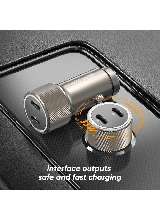 Vidvie - Vidvie 33W Fast Charging Car Charger with Dual USB Ports and USB Type-C to Lightning Cable - Image 1