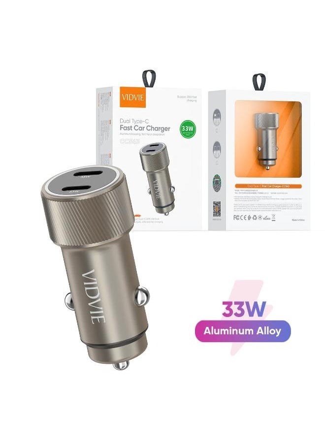 Vidvie - Vidvie 33W Fast Charging Car Charger with Dual USB Ports and USB Type-C to Lightning Cable - Image 1